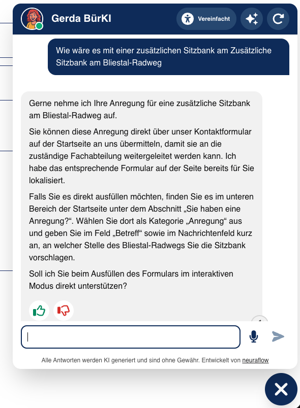 neurabot erkennt das passende Formular